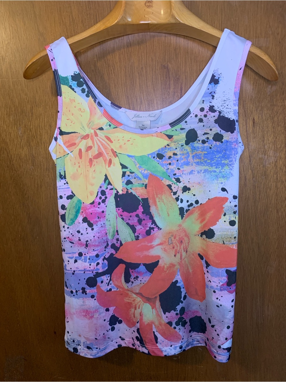 Floral Splash Tank Top in Yellow & Orange by Jillian Nicole